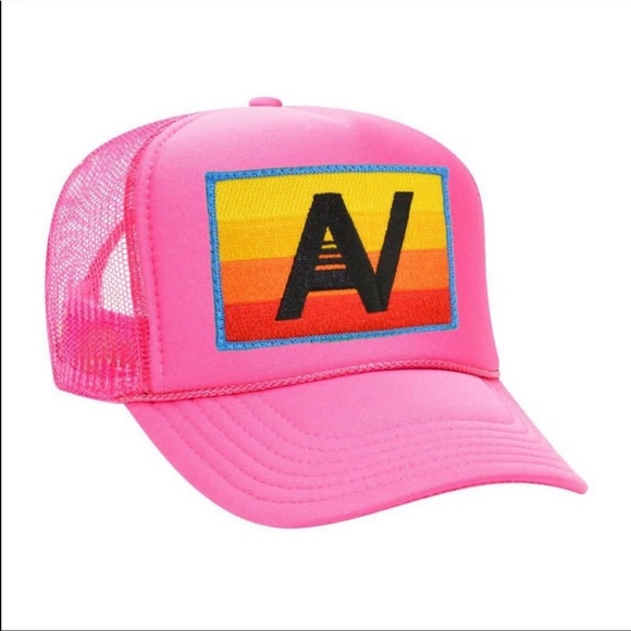 Aviator Nation Accessories - NWT AVIATOR NATION TRUCKER HAT and Swag NEON PINK